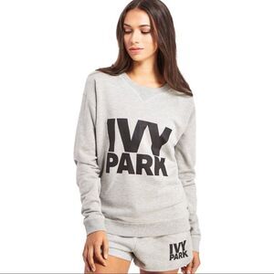 Ivy Park Grey Cotton Crewneck Logo Sweatshirt Size S